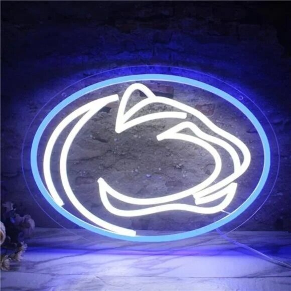 Penn State Team Logo Neon LED Wall Sign NCAA Football College Wall Decoration